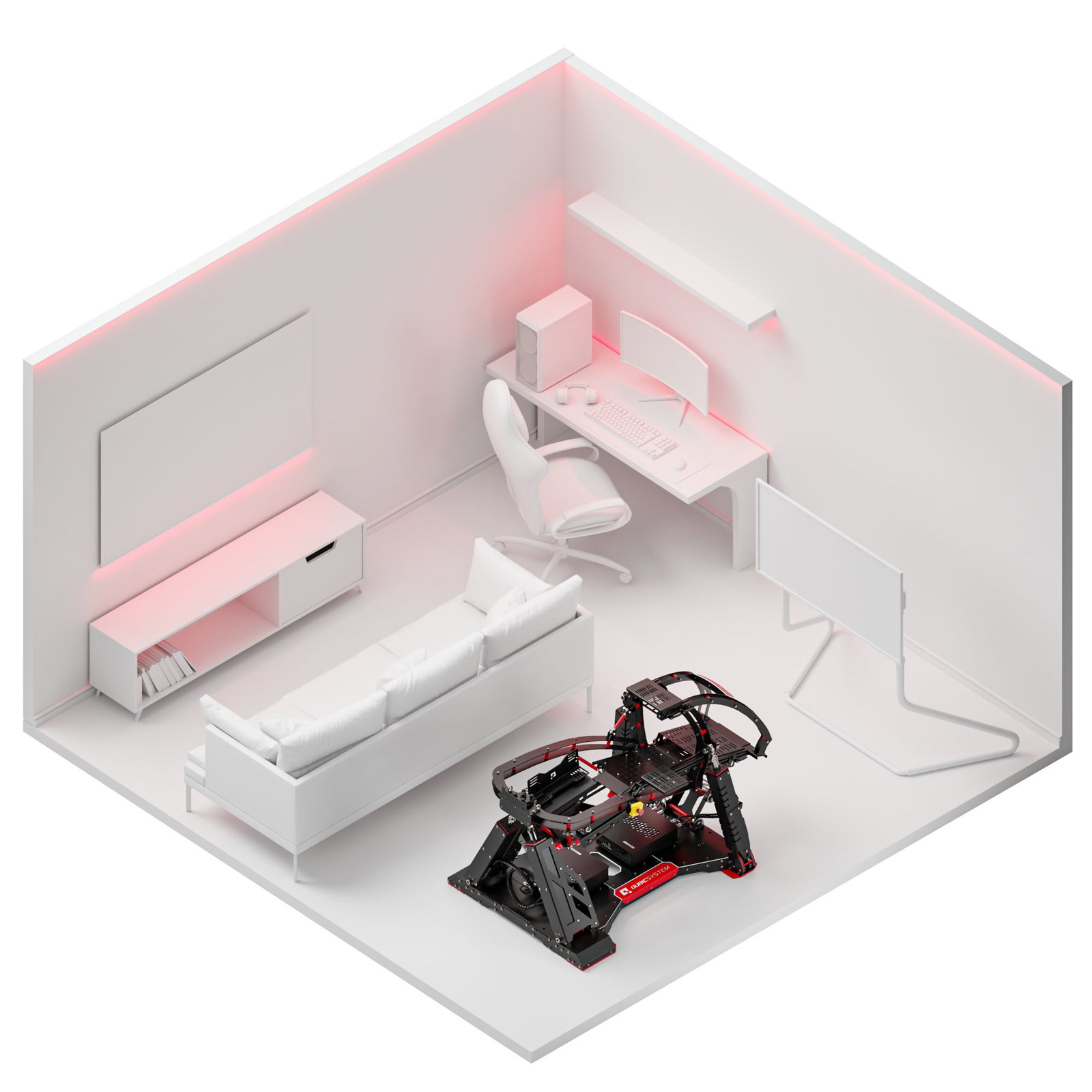 Qubic System QS-V20 rozmiar symulatora na porównaniu
